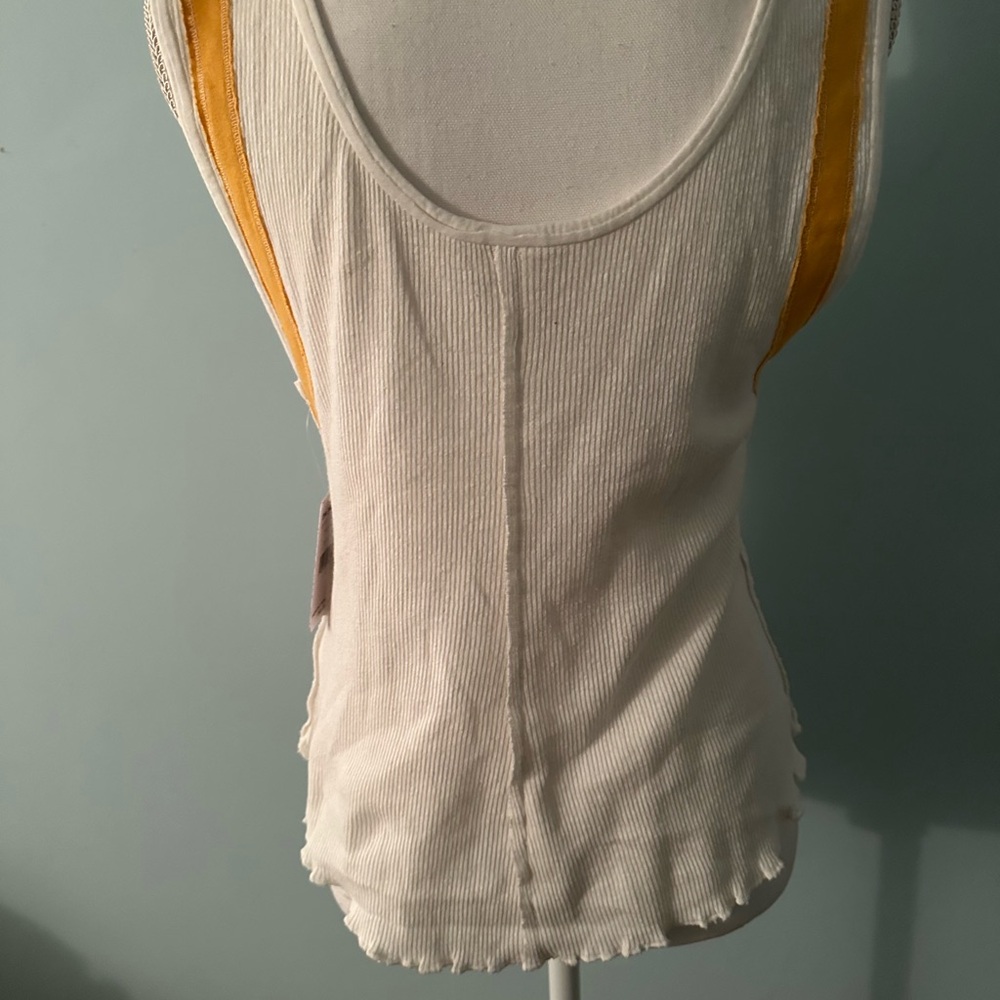 Free People Mini Moto Tank L NWT white - Picture 8 of 11